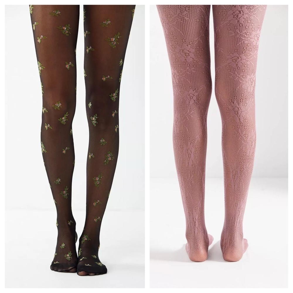OUT FROM UNDER 2 PACK FASHION TIGHTS- NEW IN BOX SIZE M/L - Picture 2 of 11